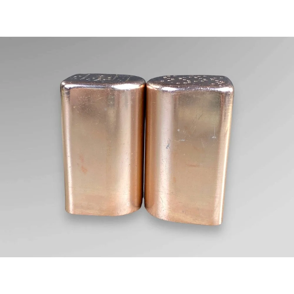 MCM Copper Look Aluminum‎ Salt Pepper Shakers Possibly Mirro